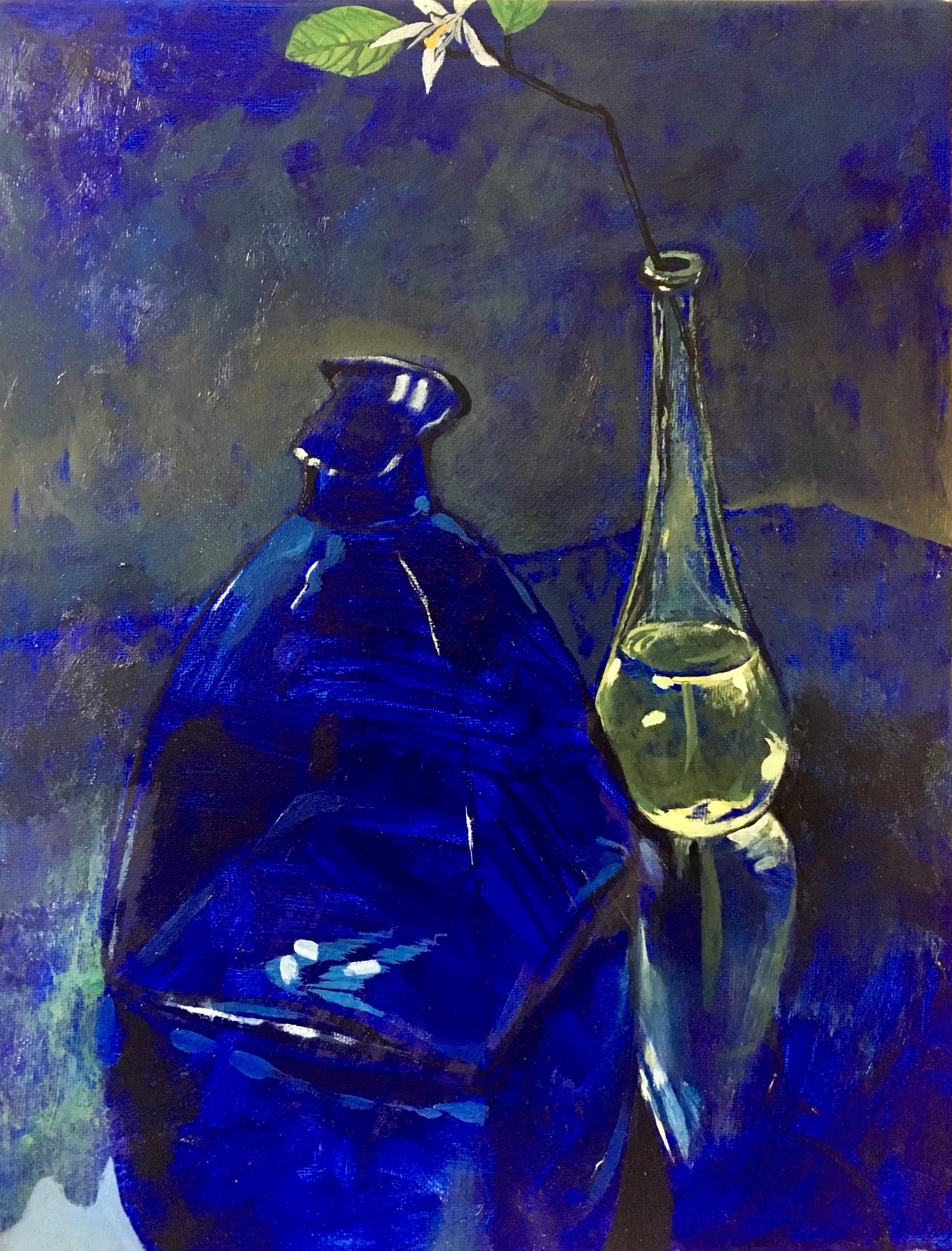 Bottles and lemon