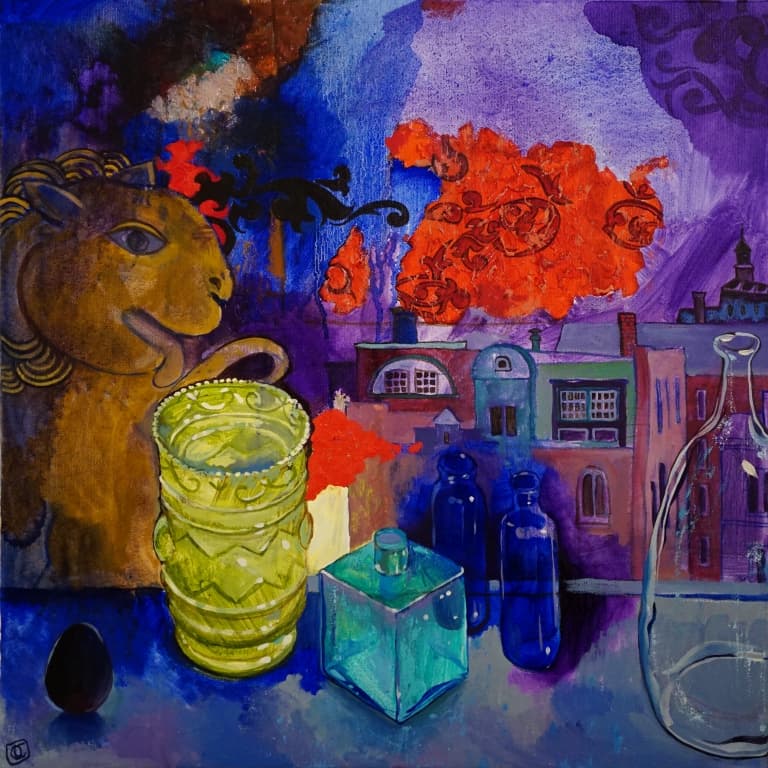 Slillife with Byzantine lion