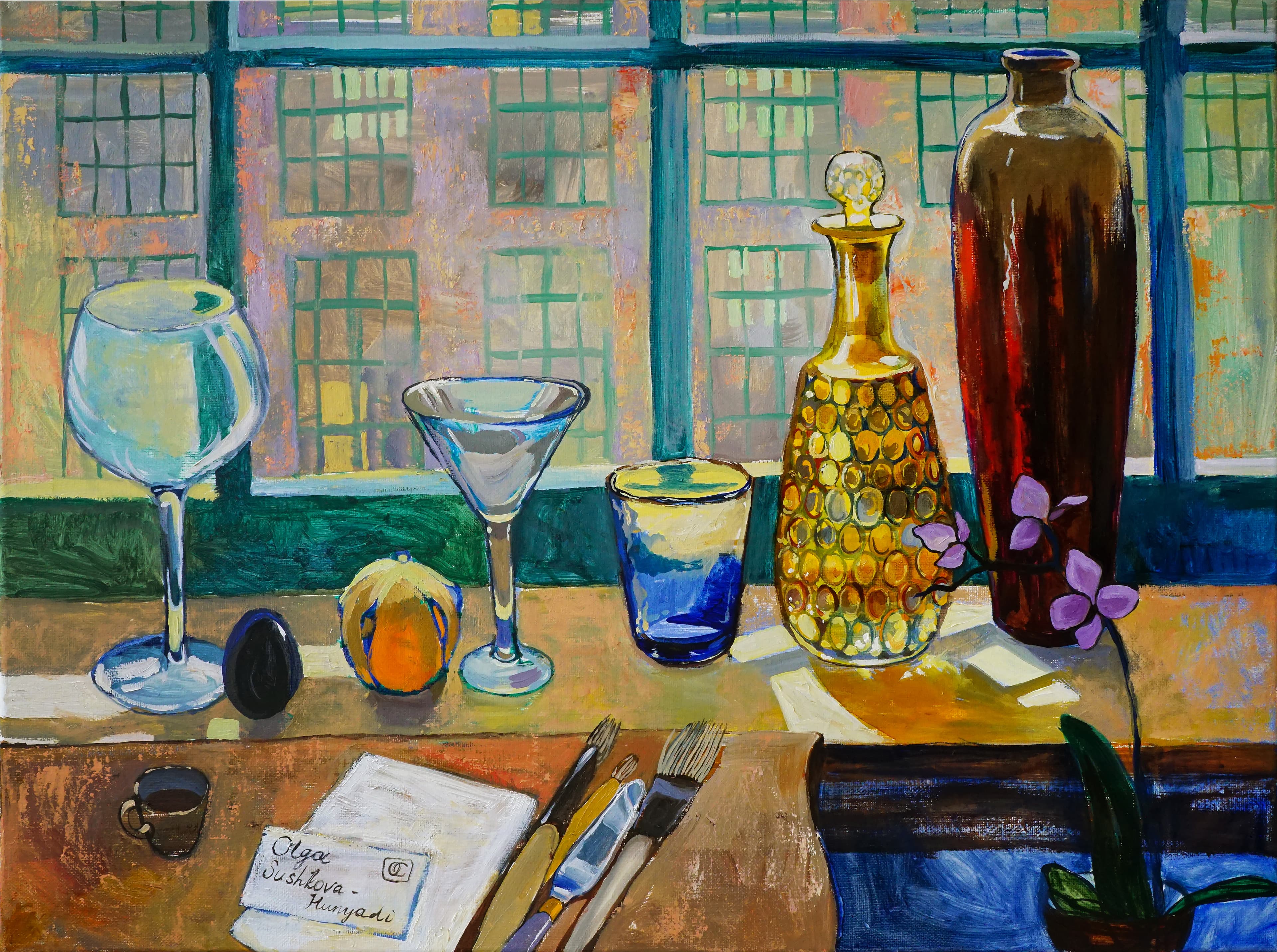 Stillife with glass objects